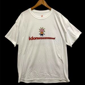 Hanes Comfort Blend White Graphic T-Shirt with Cartoon Print Size XL